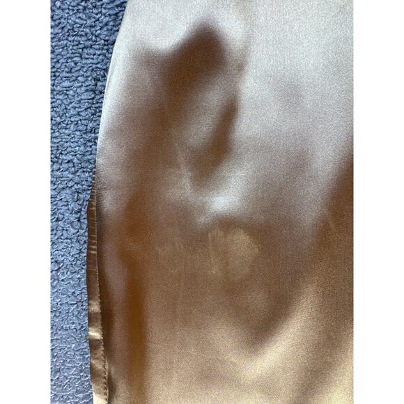 NWT Francesca's Studio 19 Dress Gold Satin Mini Formal Homecoming Hoco Medium - Picture 7 of 7